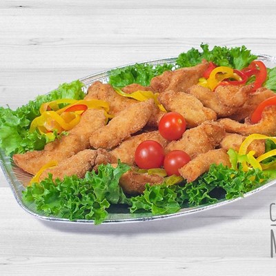 Mísa plná kuřecích stripsů cena za 1.000g