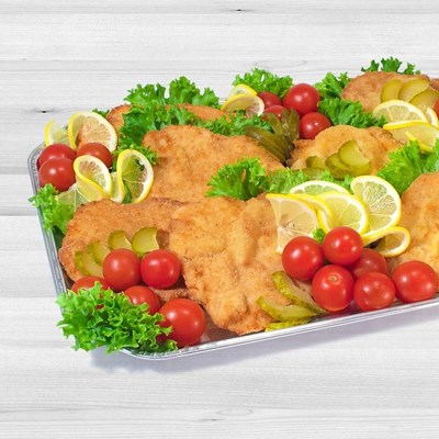 Mísa plná řízků z vepřové krkovice cena za 1.000g